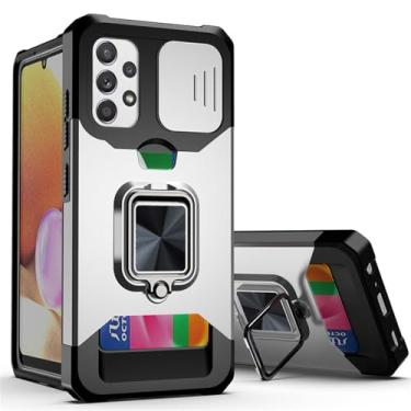 Imagem de Capa de proteção de lente para Samsung Galaxy S23 S21 S22 Plus Note20 Ultra A32 A42 A52 A72 5G Bolsa de cartão Capa de anel magnético, T4, para Samsung S23Ultra