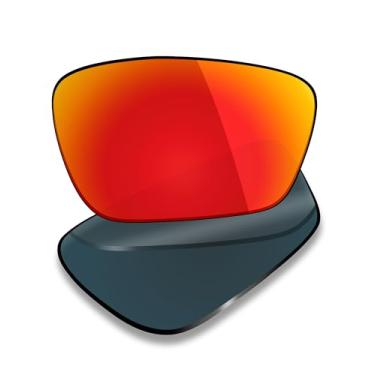 Imagem de Mryok Lentes de reposição UV400 para óculos Oakley Crosslink Sweep OX8031 55 mm, HD Polarized, proteção UV, resistente a impactos e ajuste perfeito - Vermelho fogo