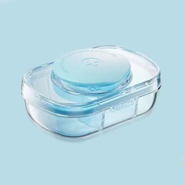 Imagem de Cortador de comprimidos 2 em 1 e organizador selado: portátil, gerenciamento de medicamentos de grau alimentício