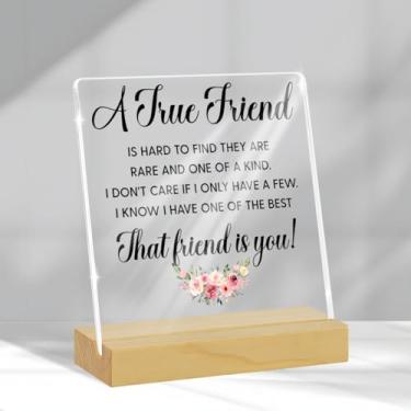 Imagem de Presentes de amigos para mulheres e homens presentes para melhor amigo presentes de amizade para o trabalho Besties colega de trabalho irmão irmã colegas placa acrílica placa acrílica casa fazenda