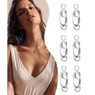 Imagem de Fecho de garra de lagosta grande com anéis fechados de colar de ouro e prata para fabricação de joias