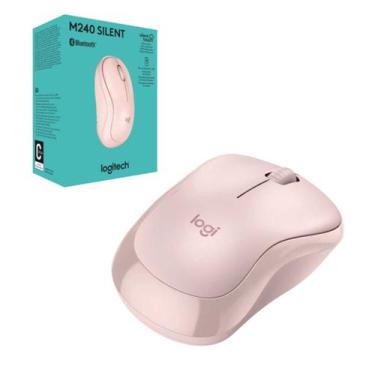 Imagem de Mouse Sem fio Logitech Bluetoooth Silent M240 Rosé, Rosa, 110V