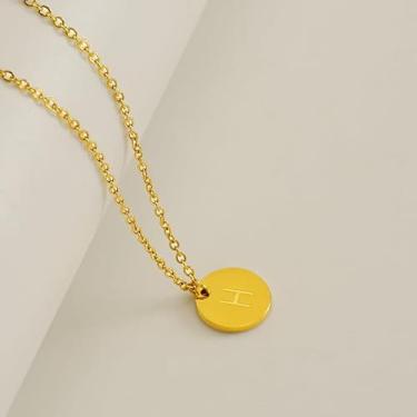 Imagem de 1 colar redondo de letras com acabamento brilhante banhado a prata para mulheres, joia fina, presente para mamãe, 45cm, Cobre, Sem Pedra Preciosa