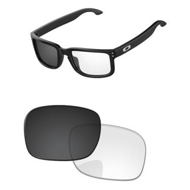 Imagem de PapaViva Lentes de substituição para óculos de sol Oakley Holbrook XL OO9417 59 mm Eclipse Cinza Fotocromático Pro+ Anti-embaciamento