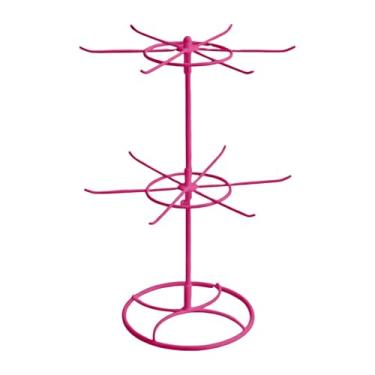 Imagem de APLVFFZH Suporte para Joias, Organizador de Joias, Expositor de Brincos de 2 Níveis, Suporte para Colares, Rosa