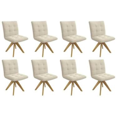 Imagem de Cadeira Sala de Jantar Nice 1C001CA Premium Madeira Maciça Kit 8 Un Ca