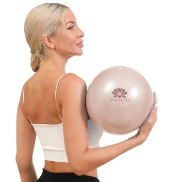 Imagem de PAIDU Bola de Pilates de 25,4 cm, mini bolas de ioga antiexplosão e antiderrapantes, adequadas para pilates, ioga, treinamento básico, fisioterapia, equilíbrio, estabilidade, exercícios de alongamento