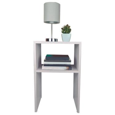 Imagem de Mesa De Cabeceira Pequena 35X30Cm Branca Quarto Sala