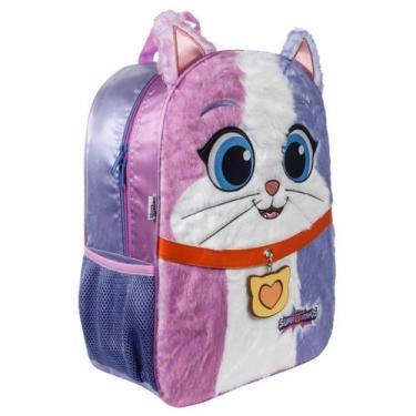 Imagem de Mochila Escolar Super Gatinhos Disney Junior Pelúcia