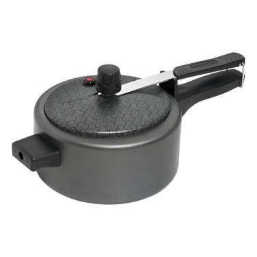 Imagem de Panela de Pressão Antiaderente 2 Litros Mini – Revestimento Interno Premium, Tampa com Trava de Segurança, Cor Grafite