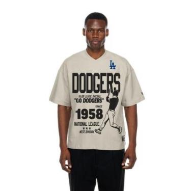 Imagem de CAMISETA NEW ERA OVERSIZE LOS ANGELES DODGERS MLB BEGE-Masculino