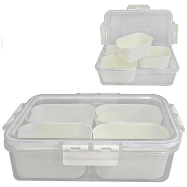 Imagem de Pote Organizador Geladeira 1500Ml 4 Cestos Com Tampa