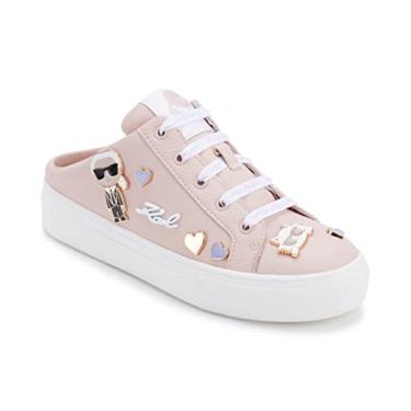 Imagem de Karl Lagerfeld Paris Tênis feminino Cambria sem cadarço embelezado Mule, Peônia rosa, 6