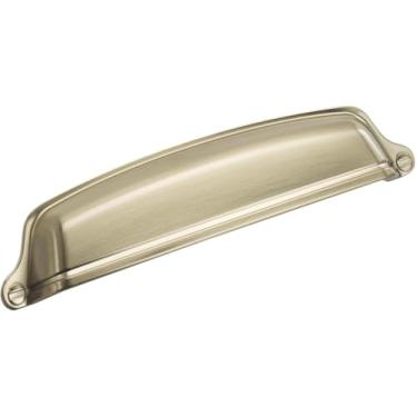 Imagem de Amerock | Puxador de copo de armário | champanhe dourado | 5-1/16 polegadas (128 mm) de centro a centro | Estatura | 1 pacote | Puxador de gaveta | Puxador de gaveta | Ferragens de armário