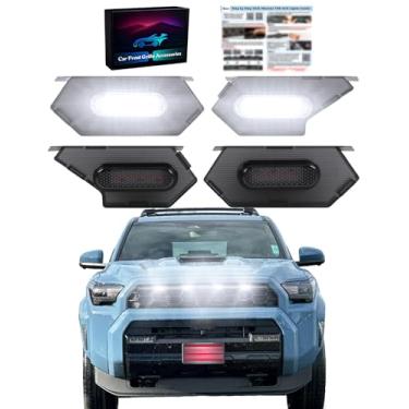 Imagem de OKLSG Luzes de LED para para-choque dianteiro para Toyota 4Runner TRD Sport e TRD OffRoad Raptor 2025 2026 6ª geração, acessórios externos (branco)