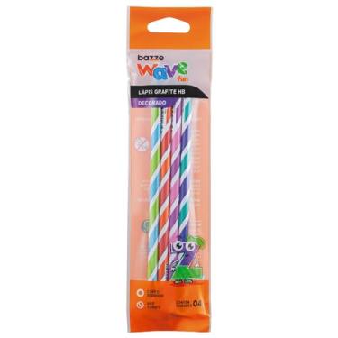 Imagem de Lapis Grafite Bazze HB Wave Polybag com 4 unidades