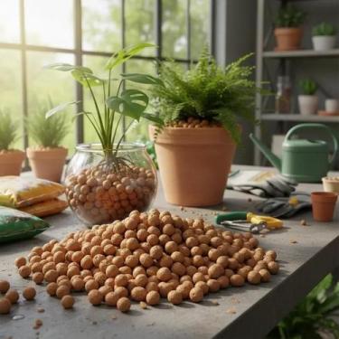 Imagem de Argila expandida drenagem decoraçao 3 litros -Modelo 3222 - Gold Plant