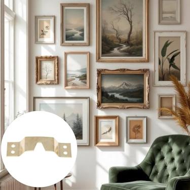 Imagem de Generic 20 cabides para fotos, barra de 4 furos, ferro, dourado, 63 x 20 mm