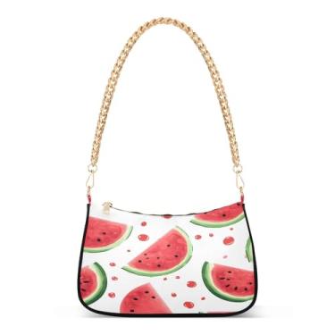 Imagem de CEBUGI Bolsas transversais femininas bolsa de ombro melancia bolsa clutch elegante com alça de corrente