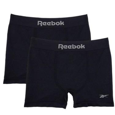 Imagem de Kit 2 Cuecas Reebok Boxer Microfibra Sem Costura, Preto, Preto, M