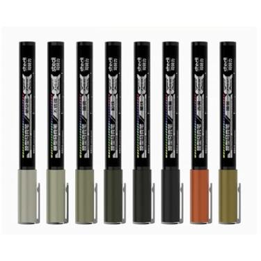 Imagem de ULTWAT Marcadores de tinta metálica para kits de modelos - várias cores vibrantes - secagem rápida, ponta de precisão, tinta à base de água não tóxica - Conjunto de ferramentas de retoque de hobby e