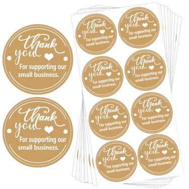 Imagem de Obrigado por apoiar nossas etiquetas adesivas para pequenas empresas, adesivos redondos de agradecimento para bolsas, caixas, envelopes, vendedores on-line de negócios, boutiques, pequenas lojas
