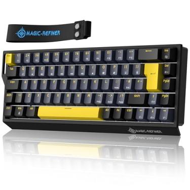 Imagem de MAGIC-REFINER X68 Rapid Trigger 60% Wired TKL Keyboard with Hall Effect Switch, 8KHz Polling Rate, RGB Backlit, Top Mount for PC/Mac Esport Gamers (Starry Night)