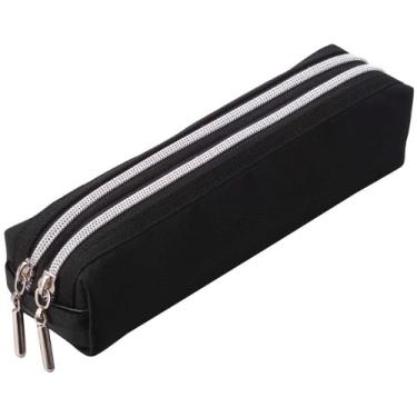 Imagem de Estojo para caneta Raymay Fujii FY276B, estojo de lápis, zíper duplo, preto