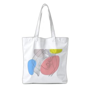 Imagem de Kit 10 Sacola Ecologica Reutilizável 38x41.5cm Estampa Rosto Feminino