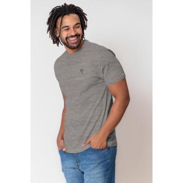 Imagem de Camiseta Masculina Logo Bordado Polo Wear Mescla Médio-Masculino