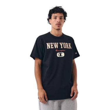 Imagem de Camiseta Champion New York Preto Masculino-Masculino