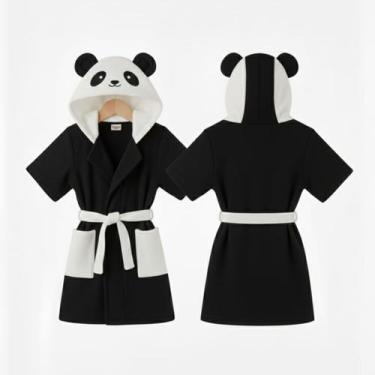 Imagem de Toalha Roupão Infantil Bebe Criança Piscina Capuz Bichinho - - anjo da