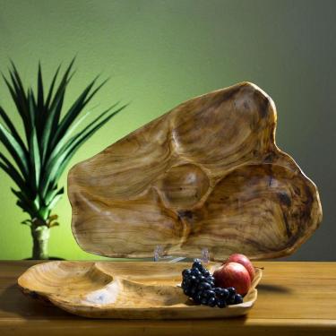 Imagem de Wood Petisqueira 4X54X37Cm Madeira Natural Com 5 Divisoes