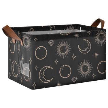 Imagem de ODAWA Caixas de armazenamento de armário pretas para armazenamento e organização de quarto, organizadores de brinquedos dobráveis de 40 x 28 x 25 cm, organizadores de brinquedos e caixas de