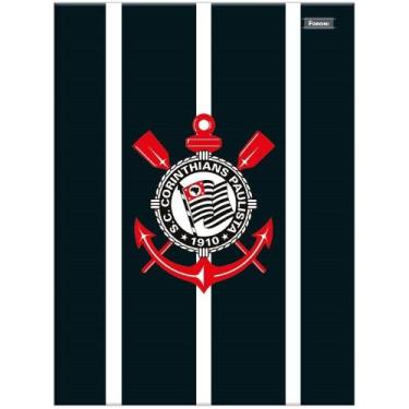 Imagem de Caderno Costurado Universitário Foroni Capa Dura Corinthians 80 Folhas
