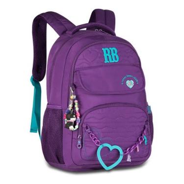 Imagem de Mochila Escolar Costas Rebecca Bonbon Juvenil Clio Style Cor:Roxo, Rox