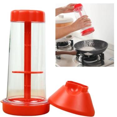 Imagem de Tapioqueira Polvilhador Tapioca Farinha com Tampa Armazena e Peneira Misturador Com Peneira Armazenador de Tapioca Beiju Farinha Goma Ideal para Fazer e Guardar Tapioca sem Grumos (Vermelho)