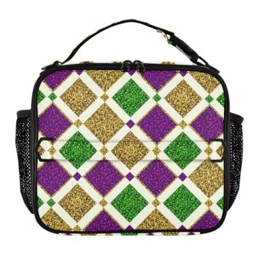 Imagem de Joisal Lancheira dourada com glitter diamante para mulheres, meninas, lancheira masculina e infantil, lancheira para trabalho, reutilizável, bolsa térmica para meninos