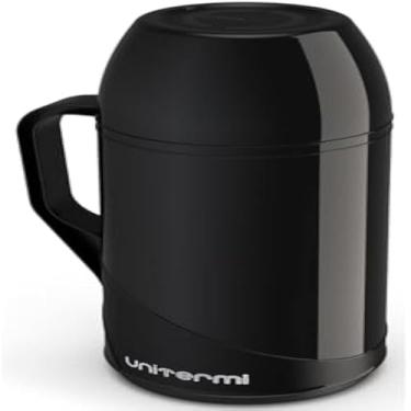 Imagem de Garrafa termica para cafe, 1 litro, preta, aco inoxidavel,elegante