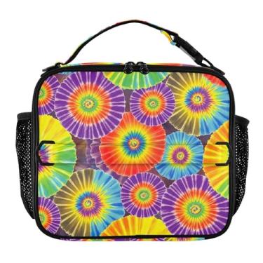 Imagem de Joisal Lancheira vibrante dourada roxa para mulheres, meninas, lancheira masculina e infantil, lancheira para trabalho, bolsa térmica para adultos