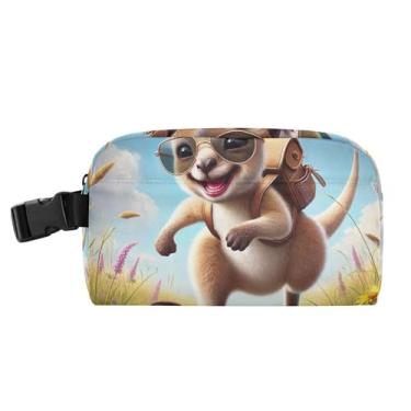 Imagem de TSENQUE Lancheira personalizada canguru para caminhadas ao ar livre para mulheres meninas lancheira masculina crianças lancheira para trabalho macia e fofa bolsa térmica para escola