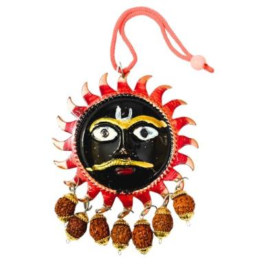 Imagem de EDZZEL Surya Kaal Bhairav Ji Ídolo para pendurar na parede – Mural decorativo para casa, escritório e sala de meditação