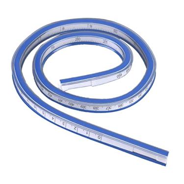 Imagem de Alomejor Régua de Costura, Curva Flexível, Ferramenta de Desenho Dobrável para Desenho Preciso, Costura e Engenharia, Régua de Medida Dupla Face para Designers, Artistas, Estudantes (plástico 2)