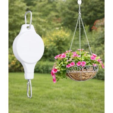 Imagem de Ganchos ajustáveis para pendurar na parede e no teto para pendurar cestas de jardim em casa, lanternas de jardim, sinos de vento, plantadores, cabides brancos 2