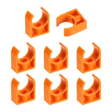 Imagem de uxcell 8 peças de grampos de tubulação de água de PVC, fivelas de mangueira de tubulação em forma de U, suporte de tubo de irrigação para 20 mm OD para bandejas de TV, tubo de suporte de mangueira
