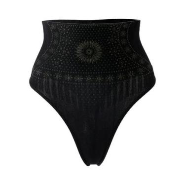 Imagem de Calcinha Feminina Sem Costura De Cintura Alta Com Estampa, Controle De