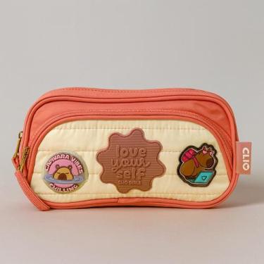 Imagem de Estojo Duplo Escolar Capivara Love You Self Clio, Rosa