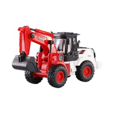 Imagem de Conjunto de brinquedos: escavadeira, buldôzer, rolo de estrada para crianças de 3 anos ou mais