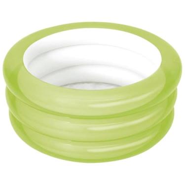 Imagem de Banheira Inflável 80L Rosa ou Verde Redonda Compacta Segura para Casa Praia Quintal(Verde)