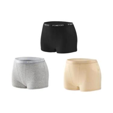 Imagem de Calcinhas Esportivas Femininas De Algodão Sem Costura 3 Peças Cores Só